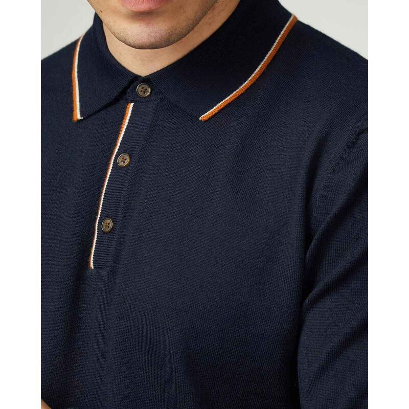Ben Sherman Tipped Merino Polo image number 2